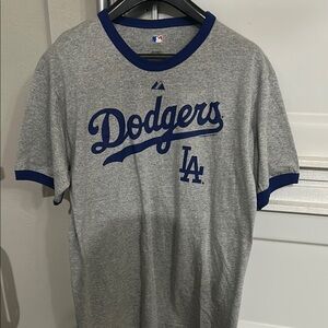 Dodgers Gray and Blue Men's Shirt